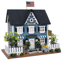 【ドールハウスキット】ウッディハウスコレクション　カフェ＆レストラン【洋風】