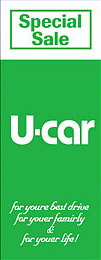 【4枚組合せ】K-91 大のぼり SpecialSale U-car (緑) | W700mm×H1800mm 自動車販売店向のぼり【メール便発送に限り送料無料】