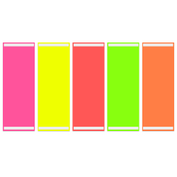 ポップ用蛍光紙　ポスターカラー（アソート）/各色20枚入 130×360mm 両面テープ付