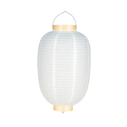 葬儀用(使い切りタイプ) 10号長丸 白 提灯 | Tm110(T619) Φ26×H51cm 柾輪 葬祭用 ちょうちん
