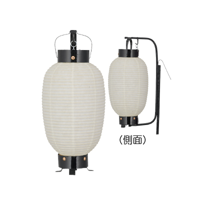 T107 卵型七丸 弓張提灯(延弓) 19×44cm 和紙製 | 店舗向け提灯