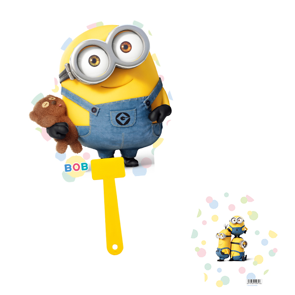 怪盗グルーシリーズ Bob ダイカットボールうちわ 10本セット F1063 団扇 キャラクターうちわ まとめ買い