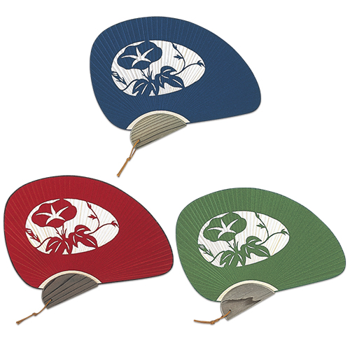 千鳥型 彫朝顔 紺 緑 赤 10本セット F243 245 千鳥型彫 片面透かし 都うちわ 団扇 千鳥型 彫朝顔 紺 緑 赤 10本セット F243 245 千鳥型彫 片面透かし 都うちわ 団扇