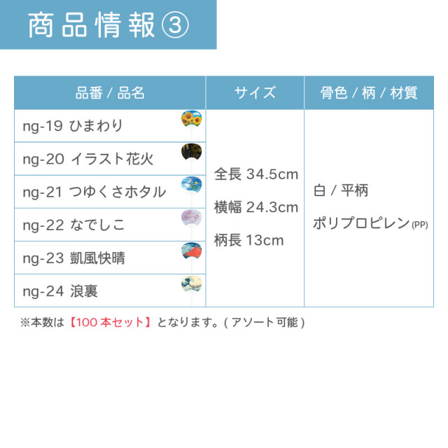 100本セット 標準サイズうちわ | NZA1501 ポリうちわ 団扇 ポリ団扇 祭