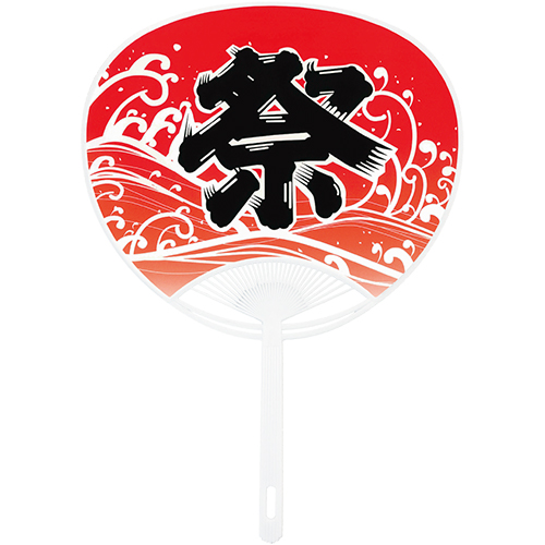 標準サイズうちわ 赤祭 100本セット Nza1102 ポリうちわ 団扇 ポリ団扇