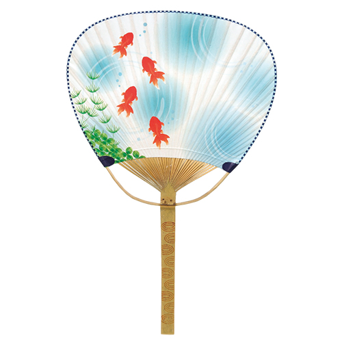 竹うちわ 中万 水草金魚 100本セット Nza2116 団扇 竹団扇 竹製 竹うちわ 中万 水草金魚 100本セット Nza2116 団扇 竹団扇 竹製