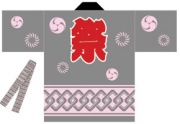 031013005　祭り袢天/グレー　