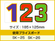 SK-25・SK-26用 数字 「0～9」セット プライスボード用数字 | SK-25MP プライス数字 自動車販売店向け