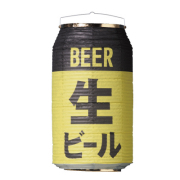 ※完売※T5753 生ビール Φ23×H42cm 缶型提灯 和紙 | 室内装飾向け ちょうちん