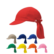 【10個以上～】KNC キッズネックカバー CAP 全8種 | フリーサイズ(53～57cm調整式) 吸水速乾 UVカット キャップ 帽子 名入れ可能