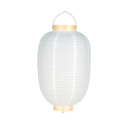 葬儀用(使い切りタイプ) 10号長丸 白 提灯 | Tm110(T619) Φ26×H51cm 柾輪 葬祭用 ちょうちん
