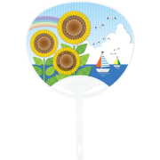 うちわ 団扇 ジュニアサイズ ポリ 名入れできます