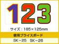 SK-25・SK-26用 数字 「0～9」セット プライスボード用数字 | SK-25MP プライス数字 自動車販売店向け