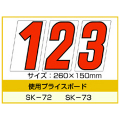 SK-72・SK-73用 数字 「0～9」セット プライスボード用数字 | SK-73MP プライス数字 自動車販売店向け