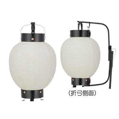 T209s 九子弓張(延弓) 手丸弓張提灯 24×38cm 和紙製 | 店舗向け提灯 ちょうちん (T5101)
