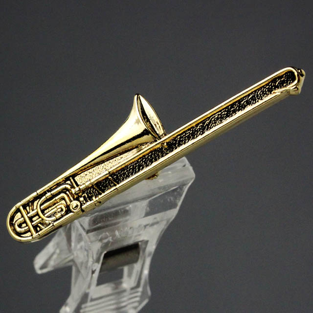 トロンボーン Trombone ブローチ 楽器グッズ 音楽雑貨