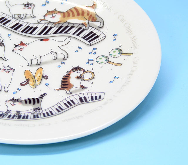 Cat Chips Music　小皿 プレート 鍵盤 ネコ ピアノ