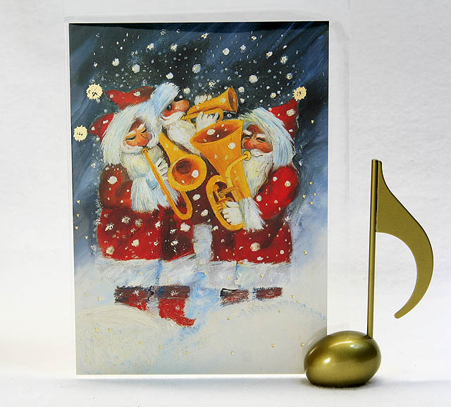 クリスマスポストカード サンタクロースのブラストリオ 音楽雑貨