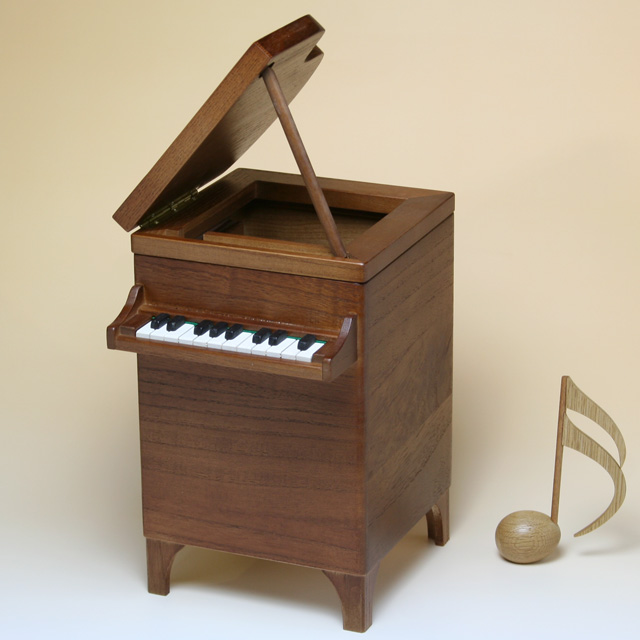 桐製 グランドピアノ ダストボックス 【M】 音楽雑貨 鍵盤