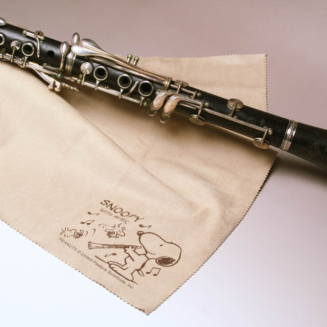 超極細繊維クロス クラリネット スヌーピー エグゼクティブラグジュアリークロス 音楽雑貨 音楽グッズ 楽器用品 メンテナンス 音楽ギフト