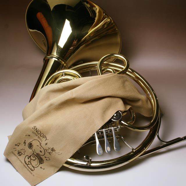 超極細繊維クロス ホルン スヌーピー エグゼクティブラグジュアリークロス 音楽雑貨 音楽グッズ 楽器用品 メンテナンス 音楽ギフト