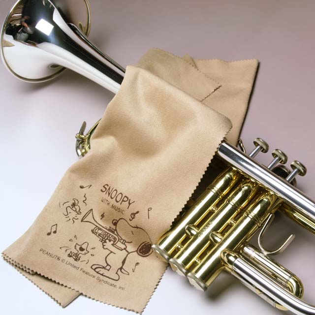 超極細繊維クロス トランペット スヌーピー エグゼクティブラグジュアリークロス 音楽雑貨 音楽グッズ 楽器用品 メンテナンス 音楽ギフト