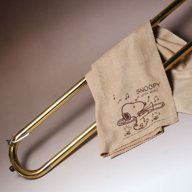 超極細繊維クロス トロンボーン スヌーピー エグゼクティブラグジュアリークロス 音楽雑貨 音楽グッズ 楽器用品 メンテナンス 音楽ギフト