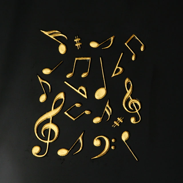 蒔絵風 携帯ステッカー 音符 ト音記号 ヘ音記号 音楽雑貨 音楽グッズ 音楽ギフト
