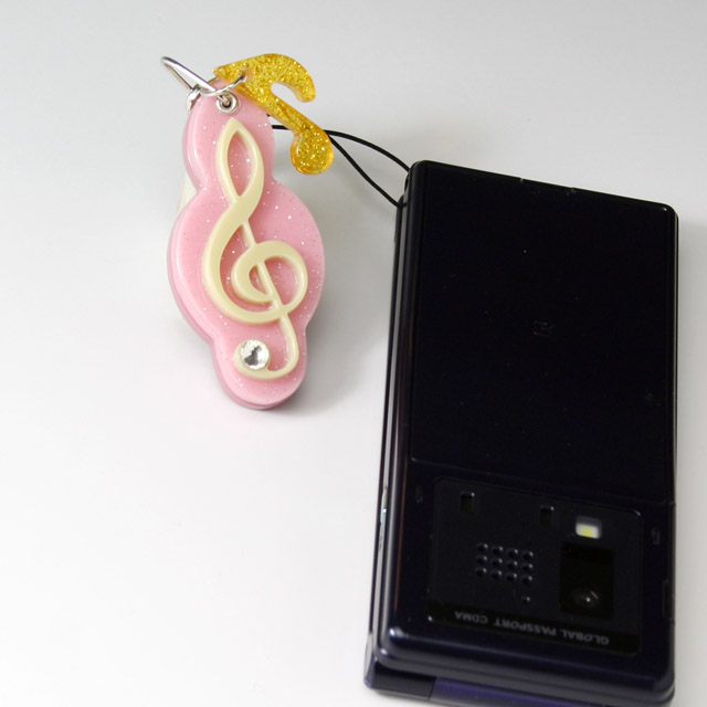 ミラーストラップ ト音記号 音楽雑貨 音楽グッズ 音楽小物