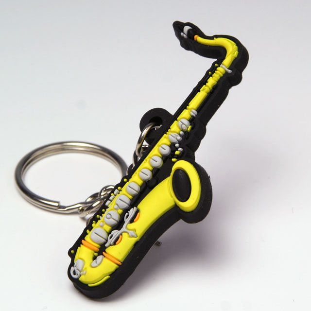 テナーサックス tenor sax ラバーズキーホルダー 音楽雑貨 音楽ギフト 音楽グッズ