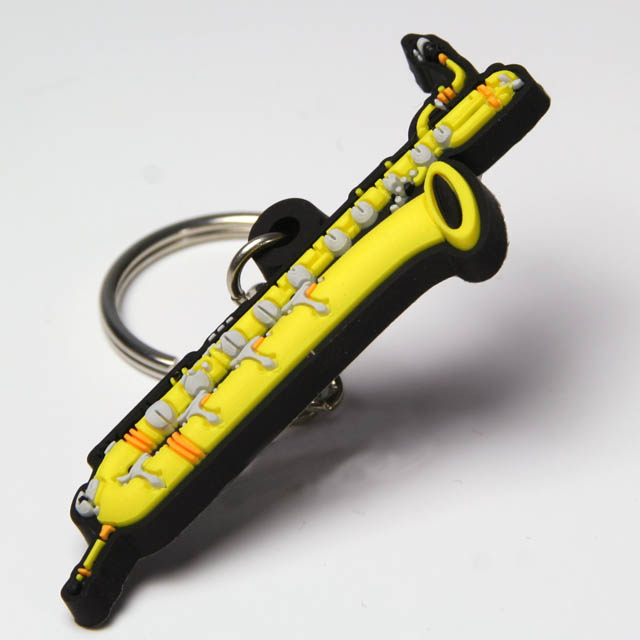 バリトンサックス baritone sax ラバーズキーホルダー 音楽雑貨 音楽ギフト 音楽グッズ