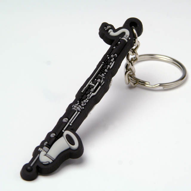 バスクラリネット bass clarinet ラバーズキーホルダー 音楽雑貨 音楽ギフト 音楽グッズ