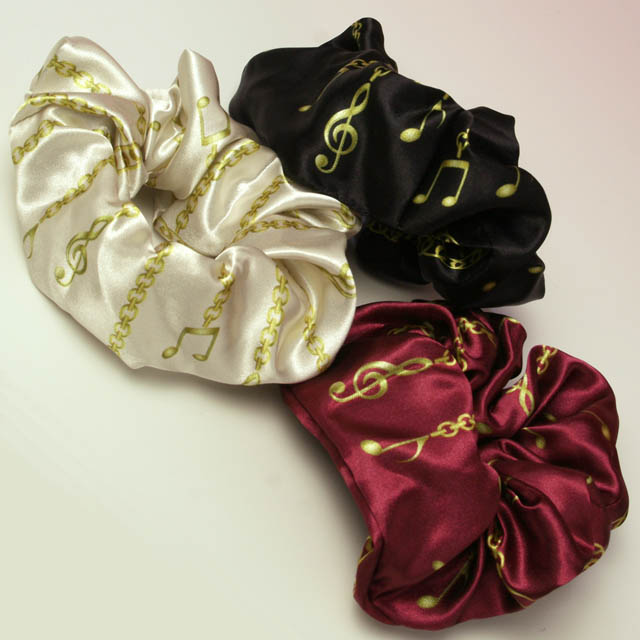 シュシュ 音符 ト音記号 音楽雑貨 音楽ギフト 音楽グッズ