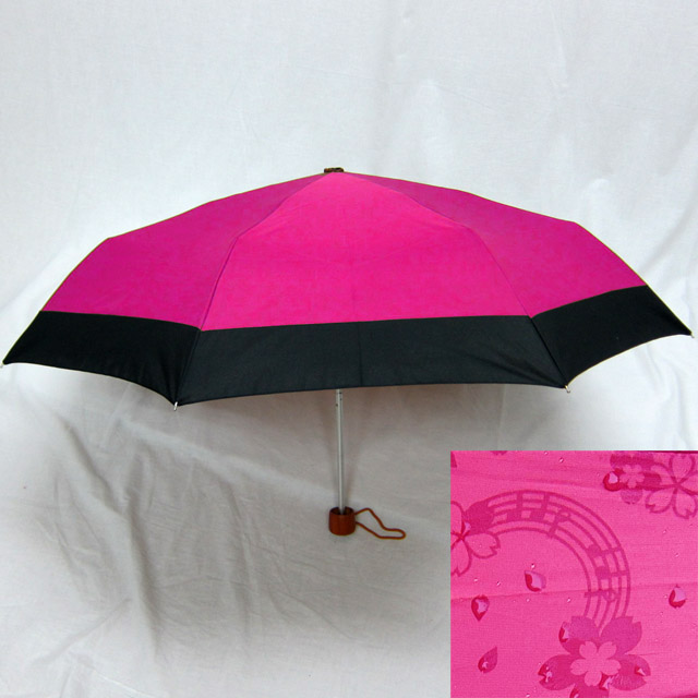 雨に浮き出る音符桜 折り畳み傘 音楽雑貨 音楽グッズ 音楽小物 音楽ギフト