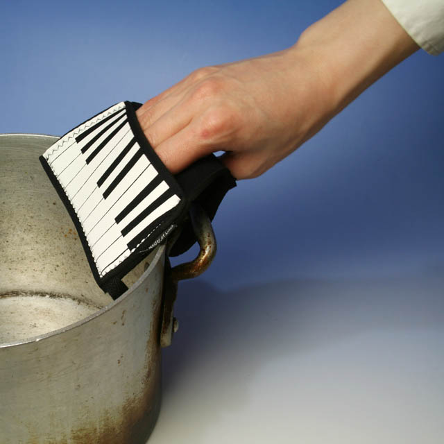 鍋つかみ グランドピアノ 鍵盤 音楽雑貨 音楽グッズ 音楽ギフト