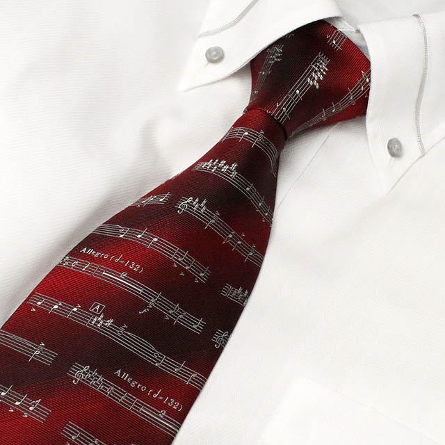 西陣織 ネクタイ 音楽雑貨 音楽ギフト 楽譜