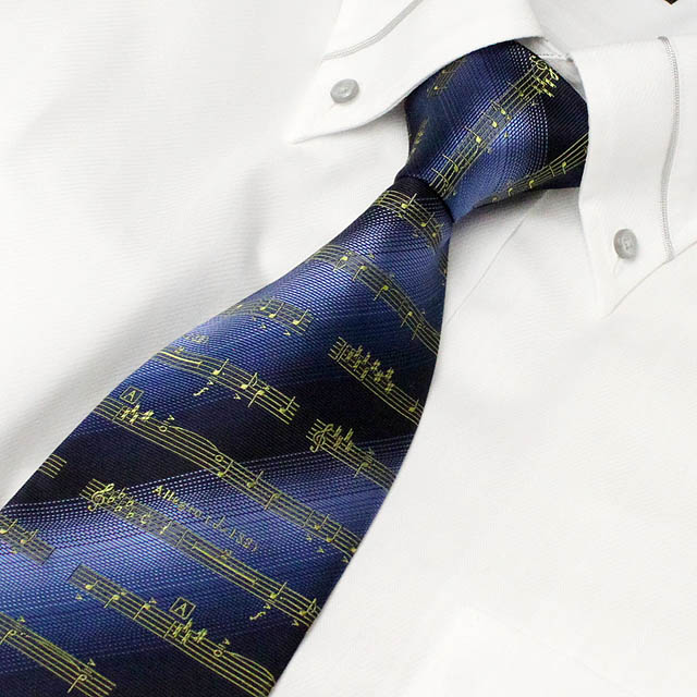 西陣織 ネクタイ 音楽雑貨 音楽ギフト 楽譜