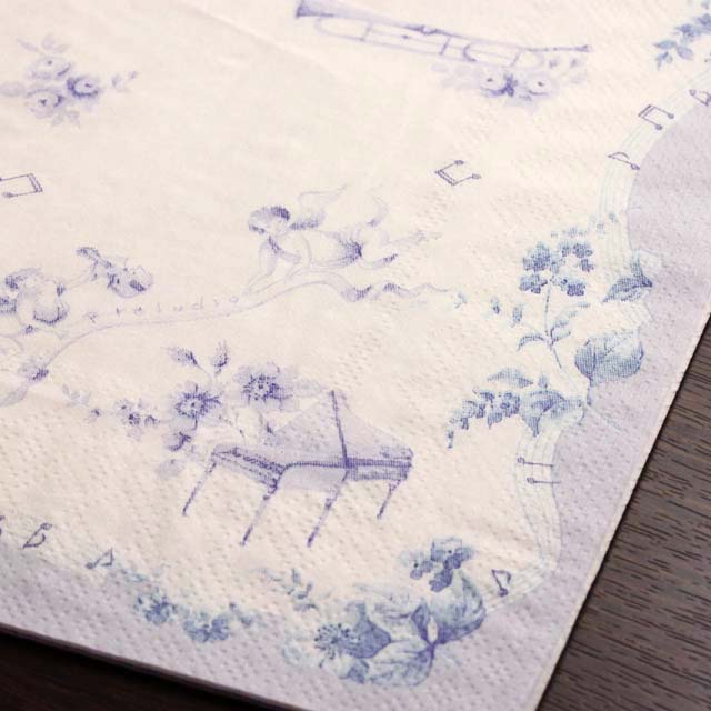 ブルーミュージック ペーパーナプキン 音楽雑貨 音楽グッズ