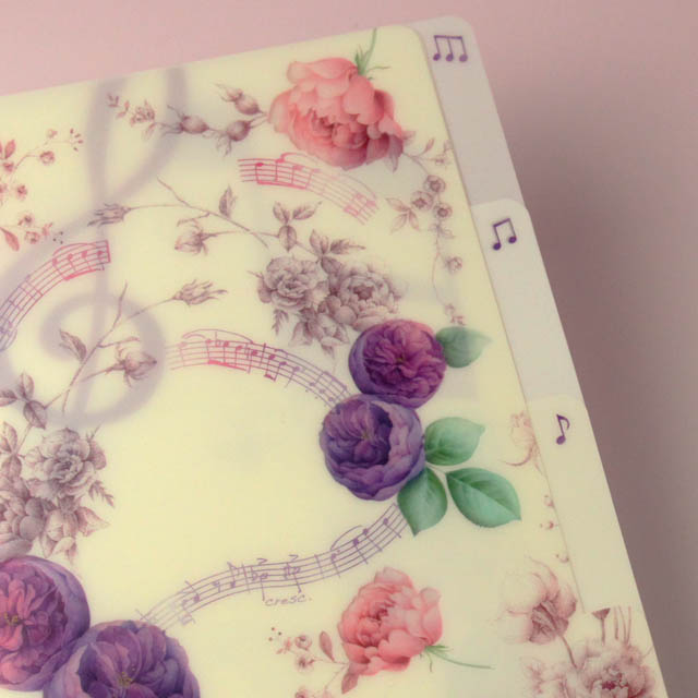 クリアファイル クリアフォルダ 音楽雑貨 音符 楽譜