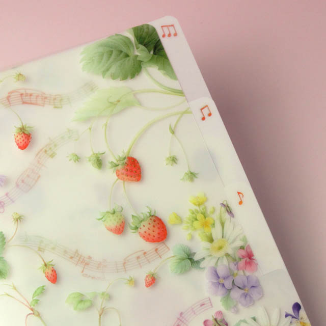 クリアファイル クリアフォルダ 音楽雑貨 音符 楽譜