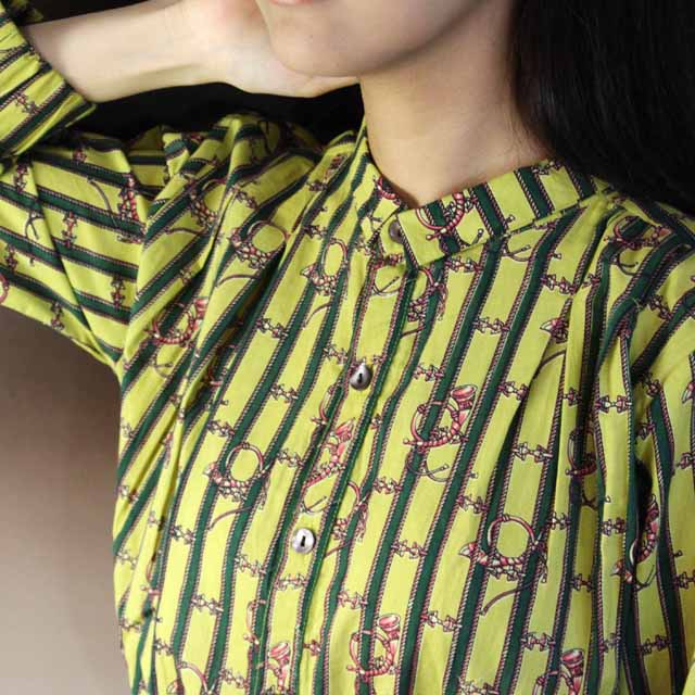 ナチュラルホルン ワンピース コットン 音楽雑貨 音楽グッズ