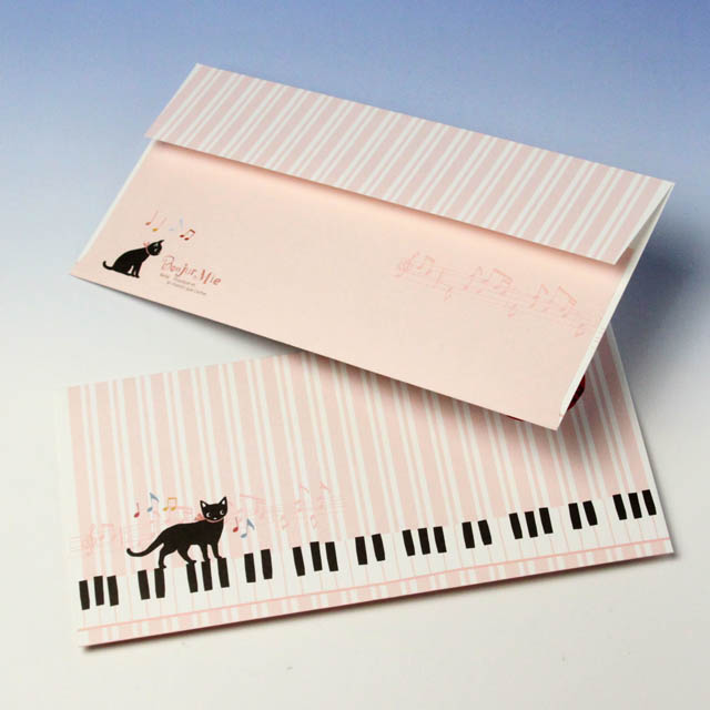 封筒 ピアノ鍵盤 音楽雑貨 音楽グッズ Bonjour Mie!