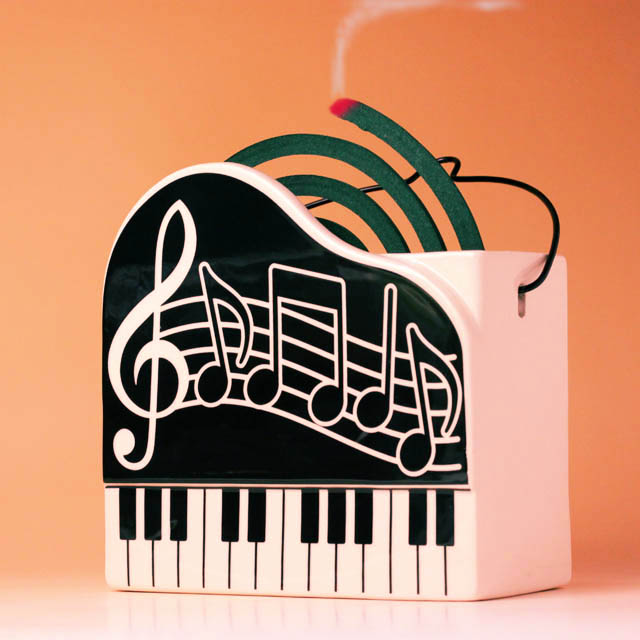 蚊やり グランドピアノ 蚊取り線香 音楽雑貨