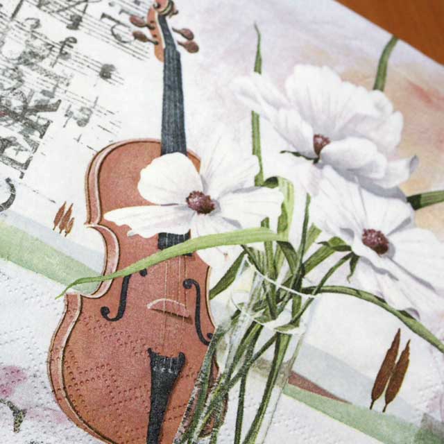 ペーパーナプキン ヴァイオリン 音楽雑貨 音楽グッズ