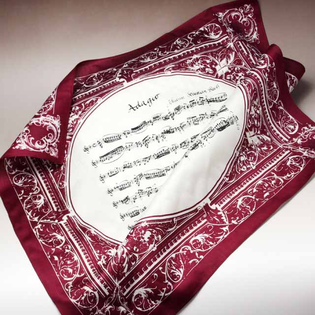バッハ,無伴奏ヴァイオリンのためのソナタ第1番,Adagio,ハンカチ,音楽雑貨