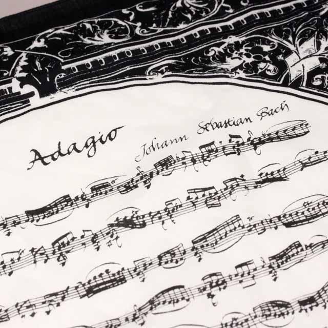バッハ,無伴奏ヴァイオリンのためのソナタ第1番,Adagio,ハンカチ,音楽雑貨