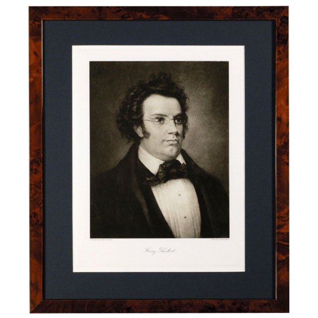 シューベルト ドイツ 銅版画 額装 音楽ギフト