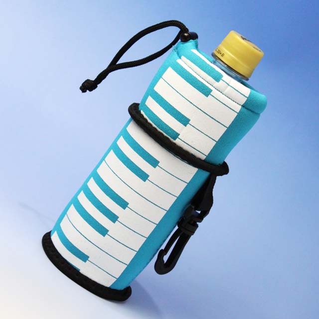 ウェットスーツ素材 ペットボトルカバー ピアノ鍵盤 音楽雑貨