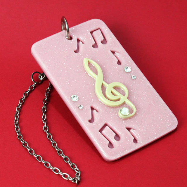 ラメ入 パスケース ト音記号 音楽雑貨 音楽グッズ