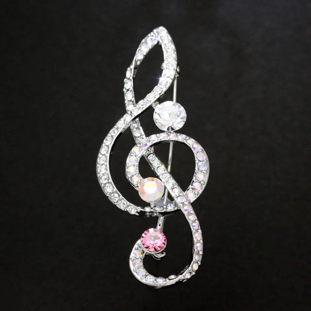 キラキラブローチ ト音記号 音楽雑貨 音楽アクセサリー